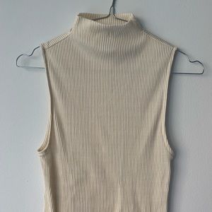 COS sleeveless mock neck top